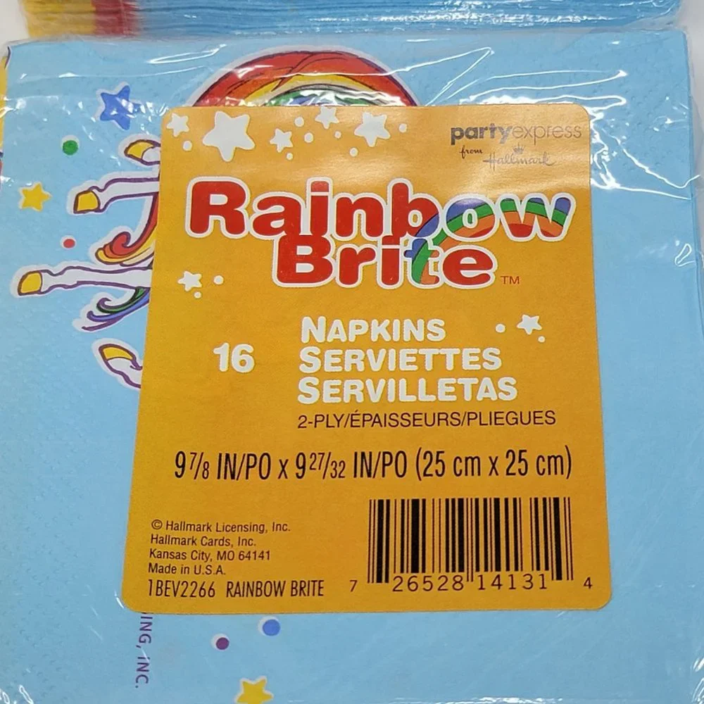 Hallmark Party Express Rainbow Brite Napkins Set of 2